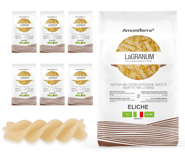 (offerta) 6 Pz. Eliche bio "LaGranum" - artigianale, BIO, 100% grano italiano, lenta essiccazione. - AmoreTerra shop