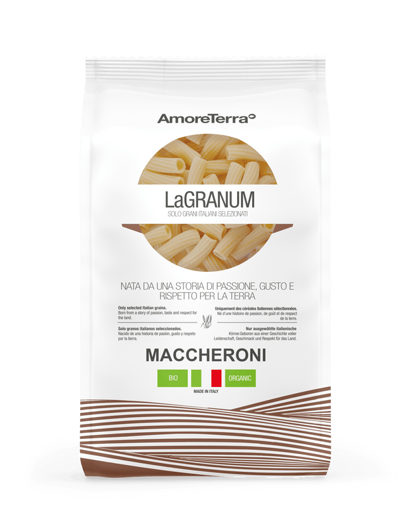 Maccheroni tradizionale "LaGranum"- artigianale, BIO, grano italiano 500g. - AmoreTerra shop