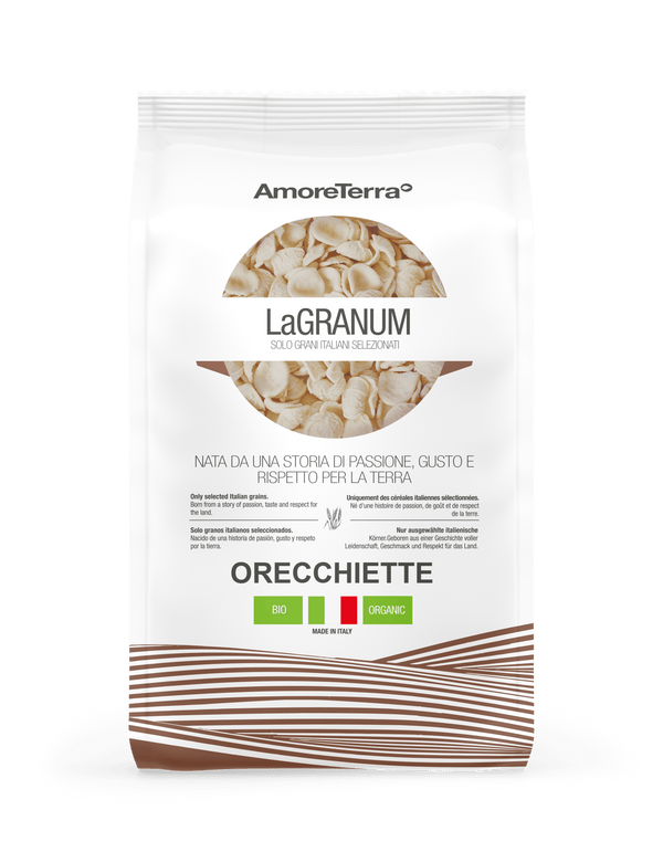 Orecchiette tradizionale "LaGranum" - artigianale, BIO, grano italiano 500g. - AmoreTerra shop