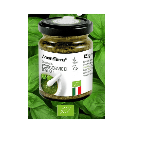 (offerta) 6 Pz. Pesto vegano di basilico "Con basilico genovese DOP" - AmoreTerra shop