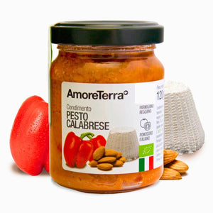 Pesto calabrese, pomodori italia, parmigiano DOP| AmoreTerra