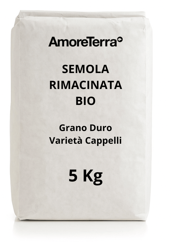 Semola Rimacinata di grano duro | Varietà Senatore Cappelli | BIO | 5 Kg