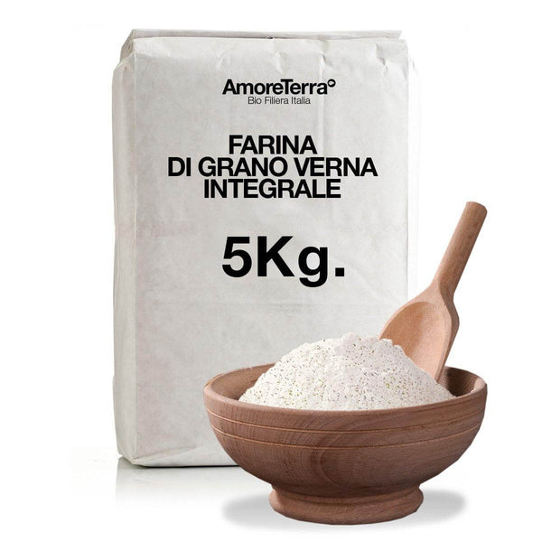 Farina Verna 5kg. int. BIO macinata a pietra 5kg|AmoreTerra €20 AmoreTerra