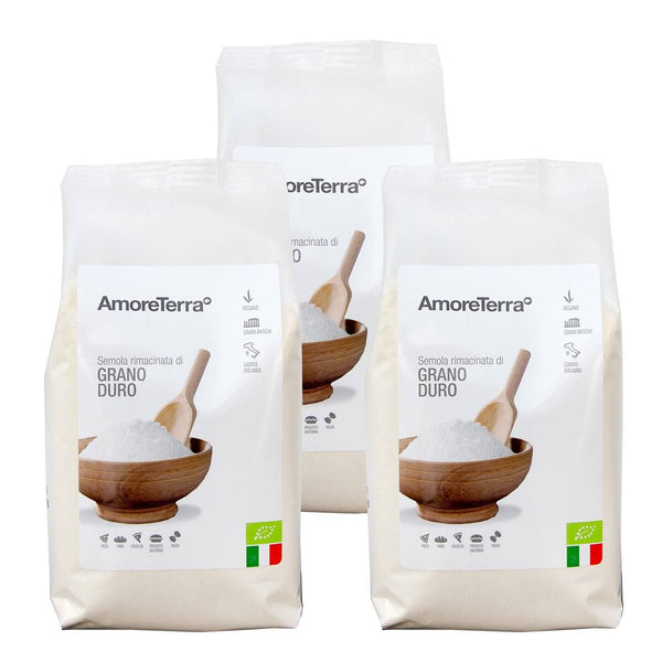 Offerta Semola rimacinata grano duro BIO 1,5Kg | Amoreterra €8.17 AmoreTerra