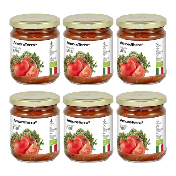 Offerta 6 Pz. Sugo pronto alle erbe con olio evo, BIO €9.58 AmoreTerra