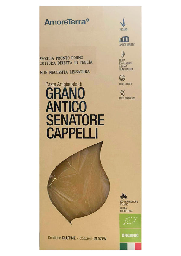 SFOGLIA PER LASAGNA di Senatore Cappelli - artigianale, BIO, grani antichi 500g.