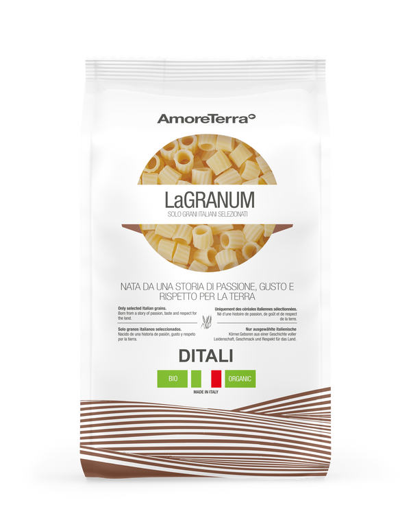 Ditali tradizionale "LaGranum" - artigianale, BIO, grano italiano 500g.