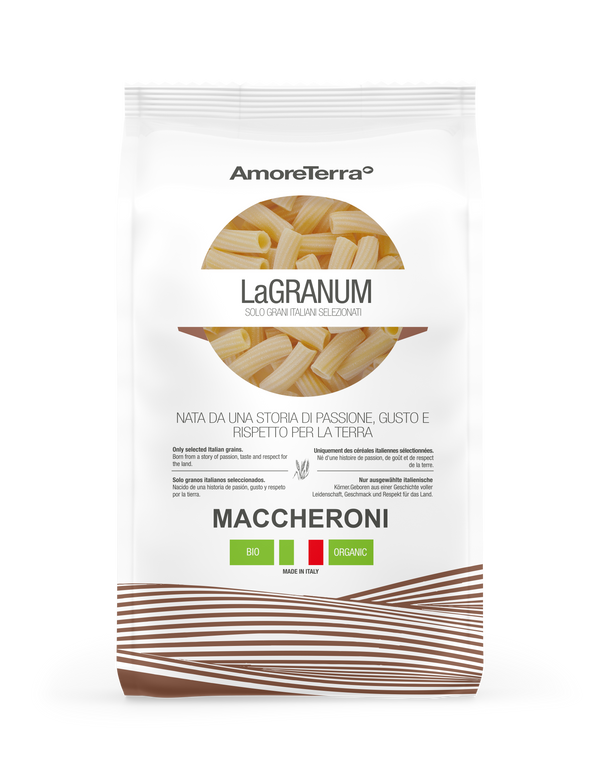 Macaroni traditionnel "LaGranum" - artisanal, BIO, blé italien 500g.
