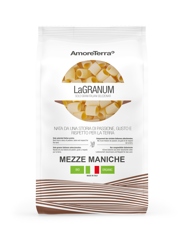 Demi-manches traditionnelles "LaGranum" - artisanale, BIO, blé italien 500g.