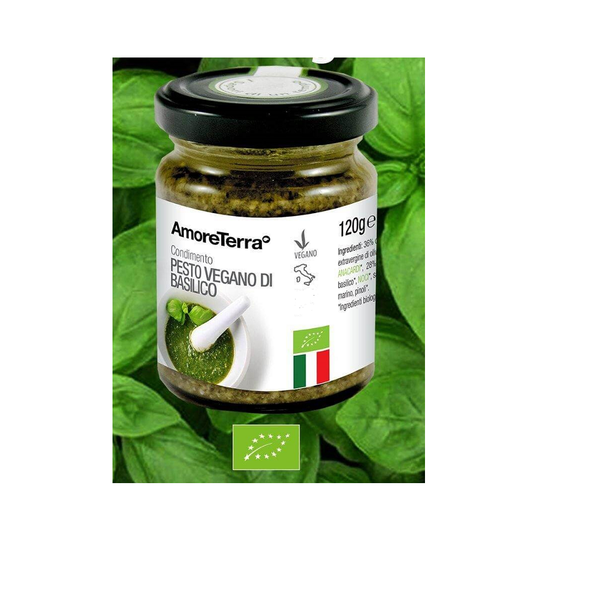 (offerta) 6 Pz. Pesto vegano di basilico "Con basilico genovese DOP"