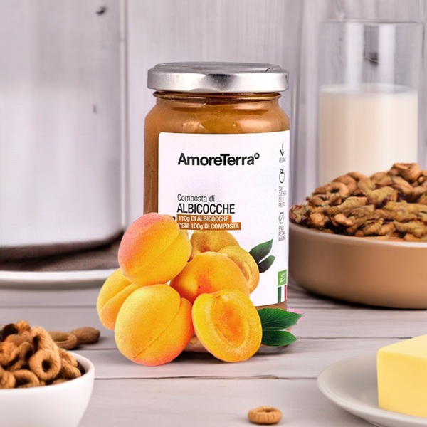 Apricot compote (without pectin, only fruit sugars) - Bio 220g.