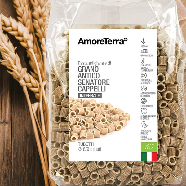 Wholemeal tubes Senatore Cappelli - artisanal, BIO, ancient grains 500g.