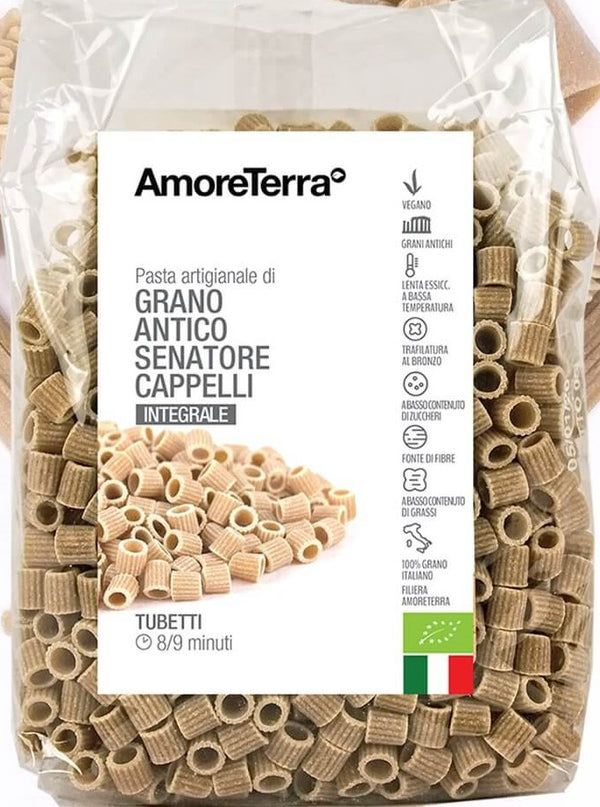 Wholemeal tubes Senatore Cappelli - artisanal, BIO, ancient grains 500g.