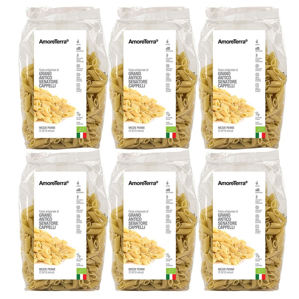 (offerta) 6 Pz. Mezze penne Senatore Cappelli - artigianale, BIO, grani antichi