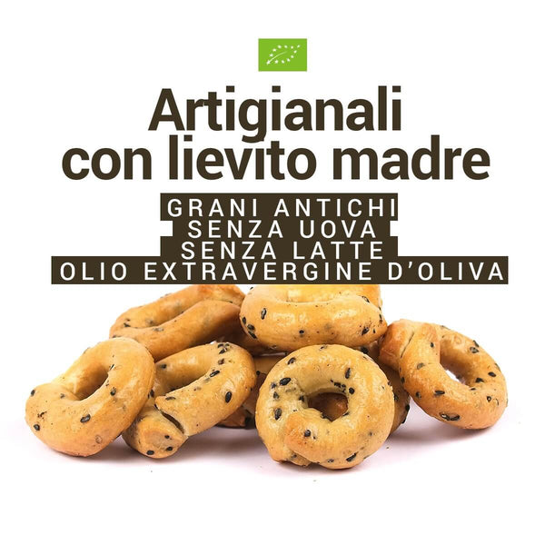 Taralli Senatore Cappelli e sesamo nero Bio | AmoreTerra €3.3 AmoreTerra