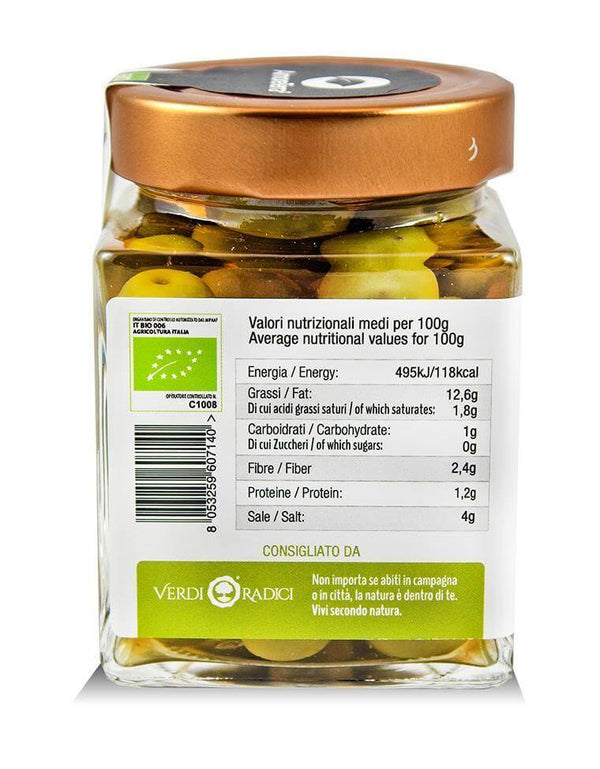 Olive Nocellara del Belice in salamoia, DOP, BIO| AmoreTerra €4.6 AmoreTerra