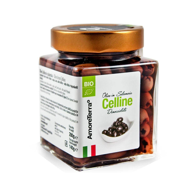 Olive Celline di Nardò Bio denocciolate, salamoia|AmoreTerra €6.3 AmoreTerra