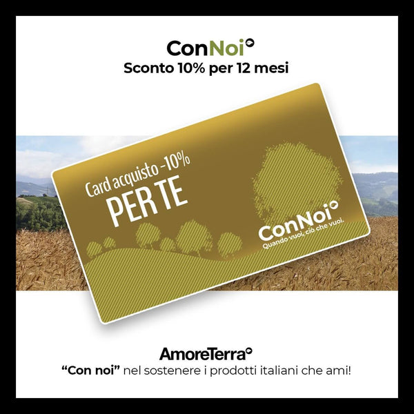 Card fedeltà "Con noi" per te - sconto 10% per 12 mesi €10 AmoreTerra