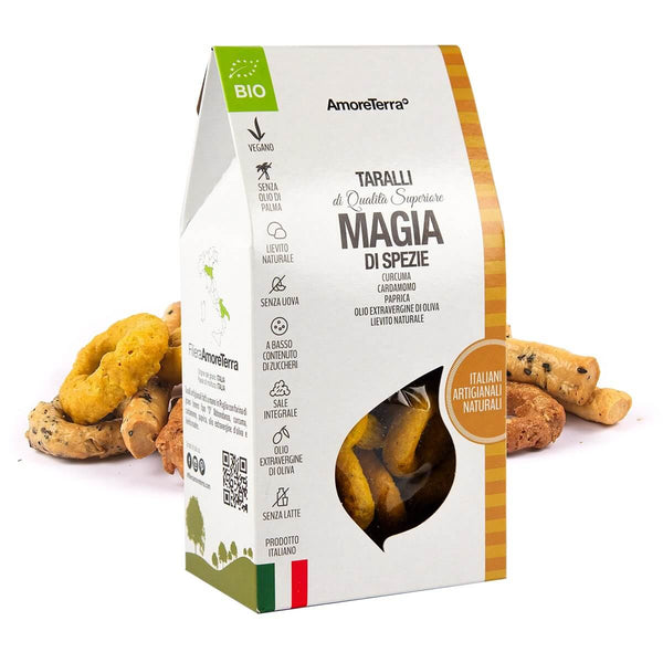 Taralli grano Abbondanza, curcuma Bio artigianali|AmoreTerra €3.3 AmoreTerra